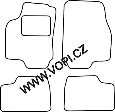 Textil-Autoteppiche Opel Astra G 03/1998 - 03/2004 Carfit (3418)